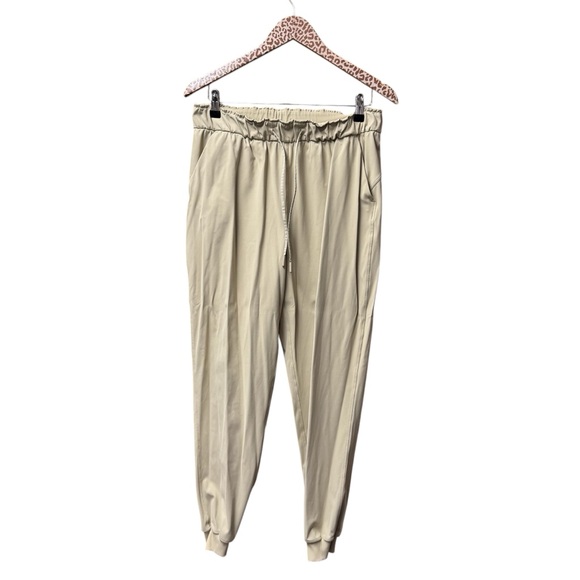 Lululemon Keep Moving Joggers Pull On Drawstring Pants Trench Khaki Tan 10 - Picture 3 of 11
